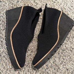 Eileen Fisher Womens Marie Almond Toe Stretch Knit Wedge Pumps 8